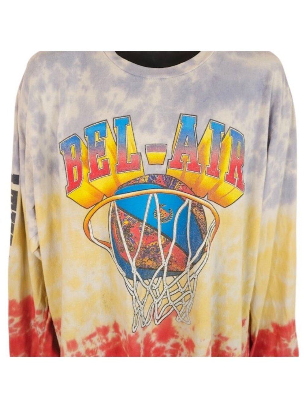 Fresh Prince Of Bel Air T Shirt Mens Size XL Red Yellow Blue Basketball Tie Dye